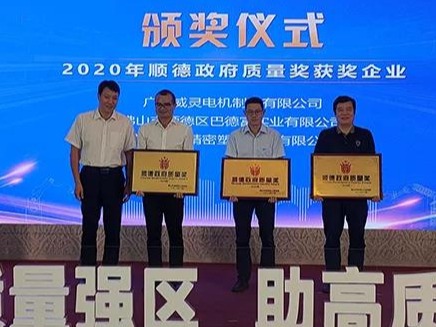 喜讯！尊龙凯时人生就是博荣膺“2020年顺德政府质量奖”